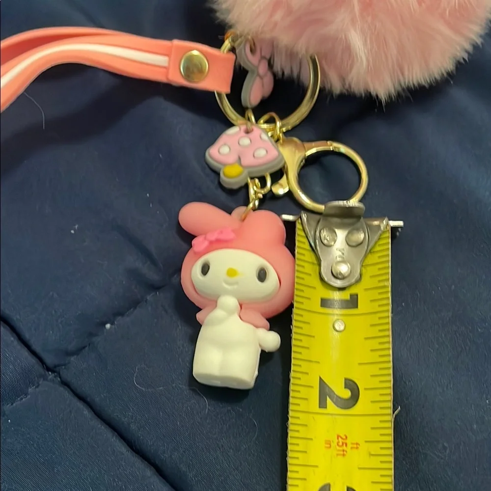 Pink Plush Keychain with hello Kitty Character